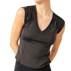 Free People Movement True North V-Neck Ruched T-Shirt